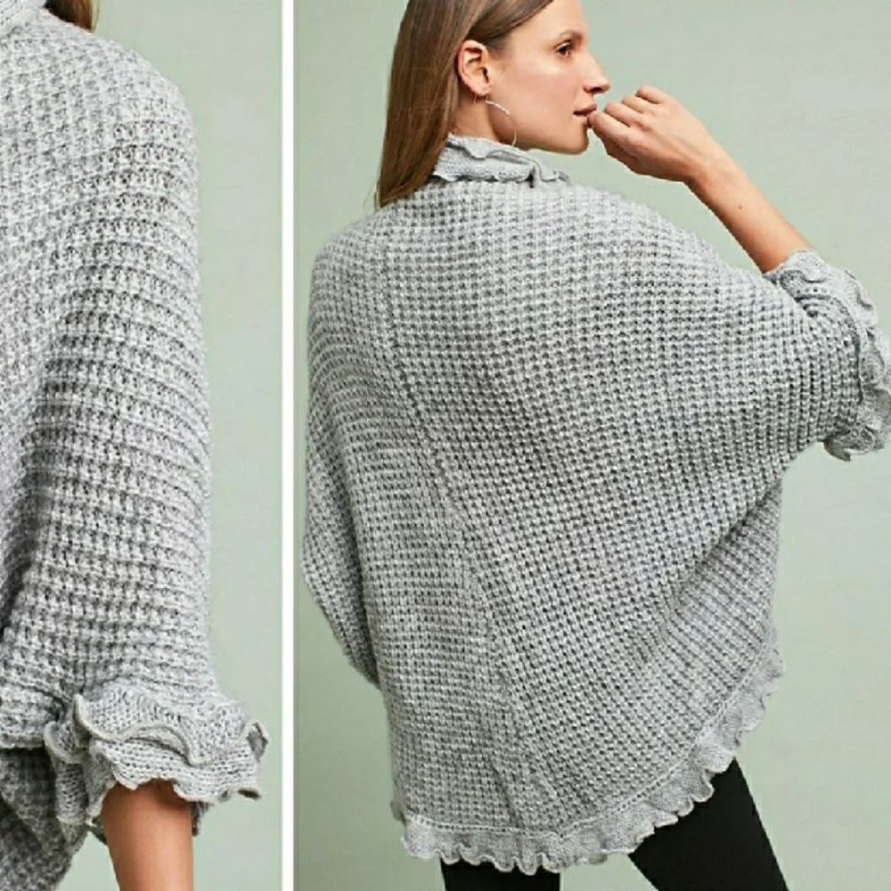 Moth Rocia Ruffle Wool Cardigan - Picture 2 of 8